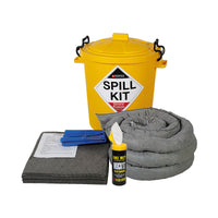 Fentex General Purpose Spill Kit - Yellow Plastic Drum - 65L