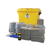 Fentex General Purpose Spill Kit - 4 Wheeled Bin - 800L