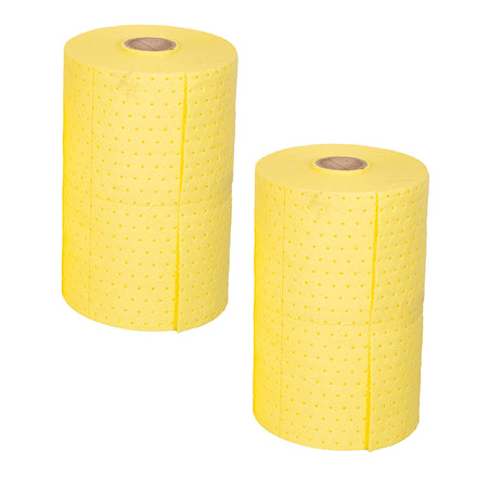 Fentex Medium Weight Chemical Absorbent Rolls 48cm X 39m Poly Pack Pack Of 2