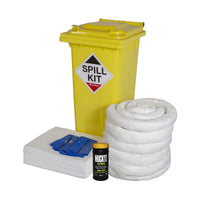 Fentex Oil and Fuel Kit - Yellow Wheelie Bin - 120L
