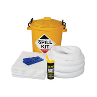 Fentex Oil and Fuel Spill Kit - Yellow Plastic Drum - 65L