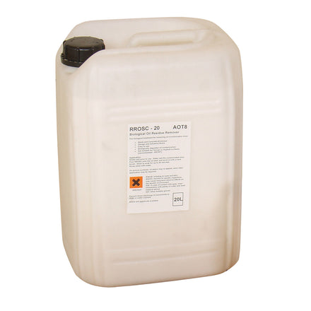 Large white container with a label on a white background