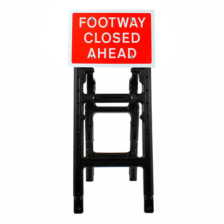 Footway Closed Ahead Sign | Quick Fit (Face Only) | 600x450mm