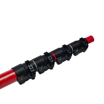 GS6 Telescopic Crossbar With Upright Elbow Connectors - Red
