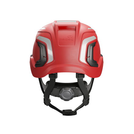 Hellberg Sector Safety Helmet (by Snickers) Micro Peak Wheel Ratchet Non-Vented | Red | 32408-001