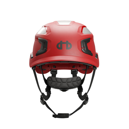 Hellberg Sector Safety Helmet (by Snickers) Micro Peak Wheel Ratchet Non-Vented | Red | 32408-001