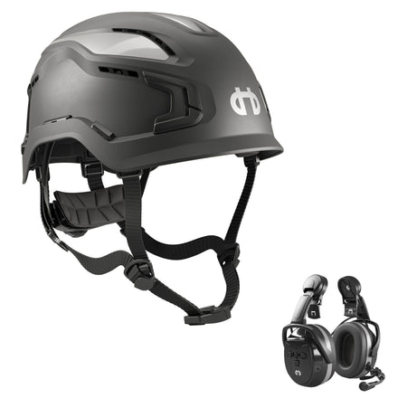 Hellberg Sector Ear Defenders Vented Hard Hat Kit | Grey