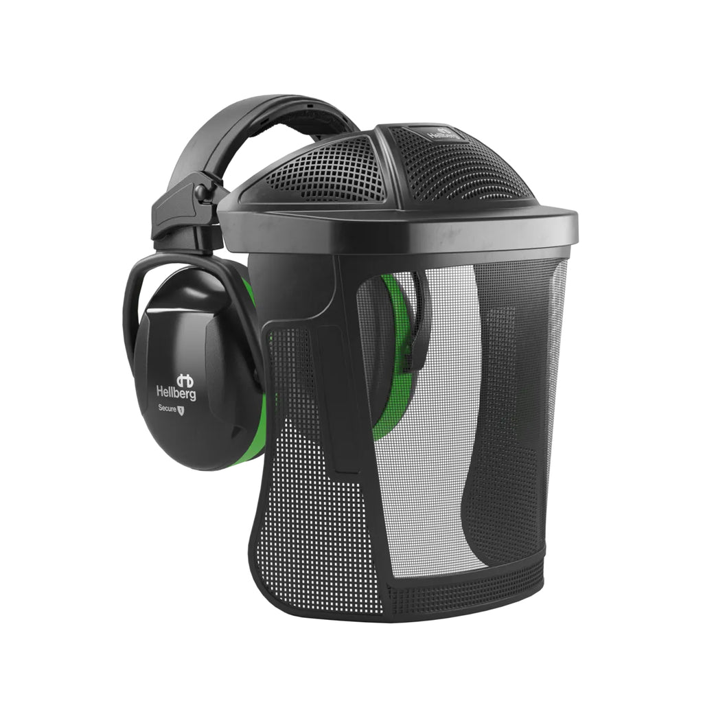 Hellberg Secure 1 Headband Style Ear Defenders & Nylon Mesh Visor Set - SNR 26 | 44201-001 (by Snickers)
