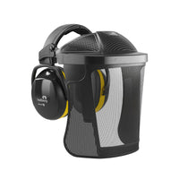 Hellberg Secure 2 Headband Style Ear Defenders & Nylon Mesh Visor Set - SNR 30 | 44202-001 (by Snickers)