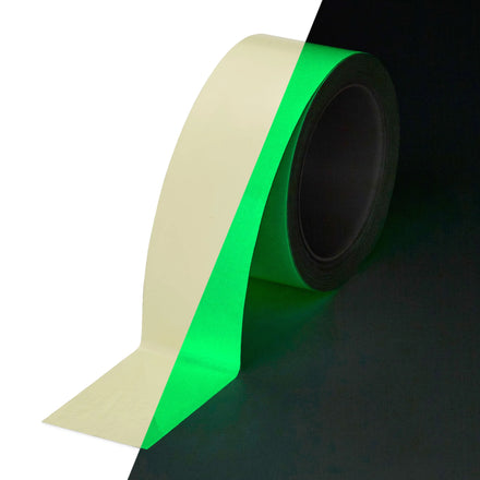 Heskins H8154 - High Quality Egress Glow In The Dark Marking Tape - Super Grade - 15m Roll