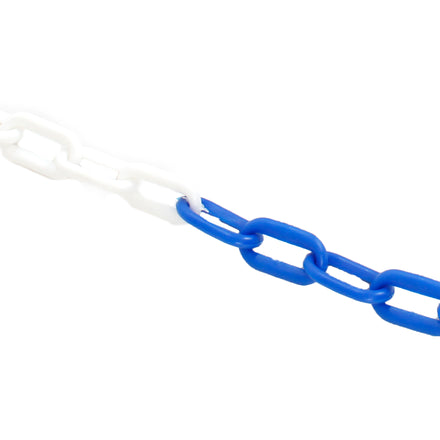 JSP 6mm Plastic Barrier Chain 25M - Multiple Colours 25M (Blue & White)