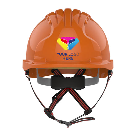 JSP EVOLite Skyworker Branded Safety Helmet Micro Peak Wheel Ratchet Vented (Orange / 1 Colour)