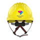 JSP EVOLite Skyworker Branded Safety Helmet Micro Peak Wheel Ratchet Vented | Yellow