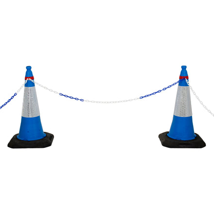 JSP 10 Cone & Chain 25M Kit - Multiple Colours 25M (Blue & White)