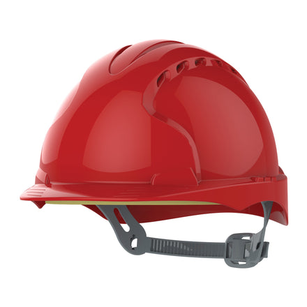Jsp Evo3 Mid Peak Vented Helmet Slip Ratchet Red