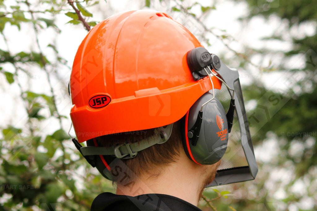 JSP EVO3 With Sonis Compact Ear Defenders Hard Hat Kit | Black