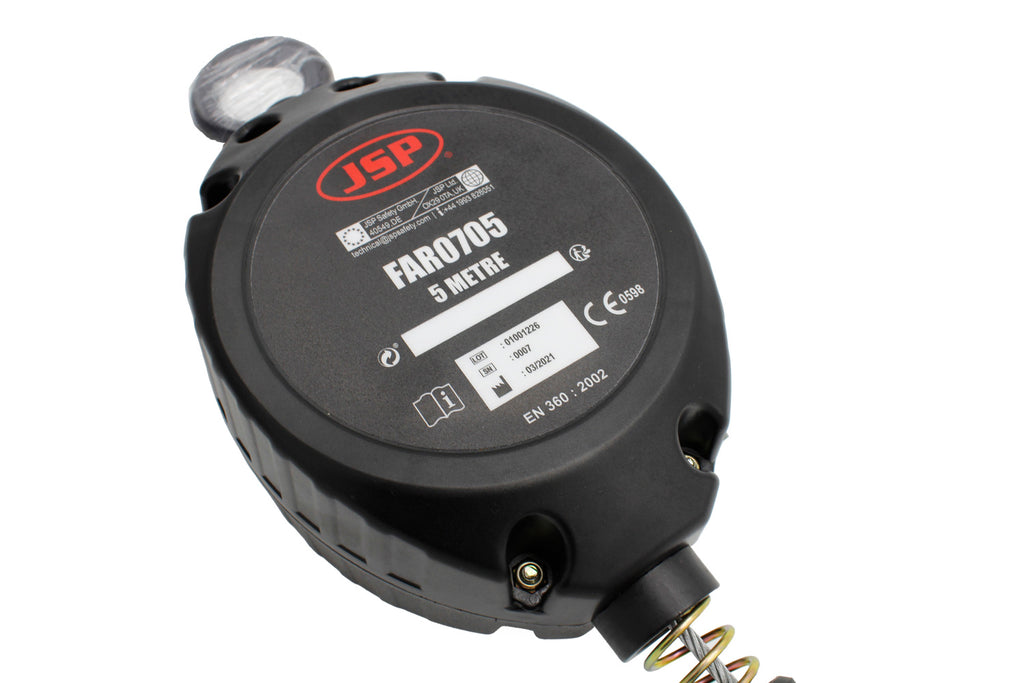 JSP 5m Wire Self Retractable Lifeline Steel Swivel Snap Hook | FAR0705