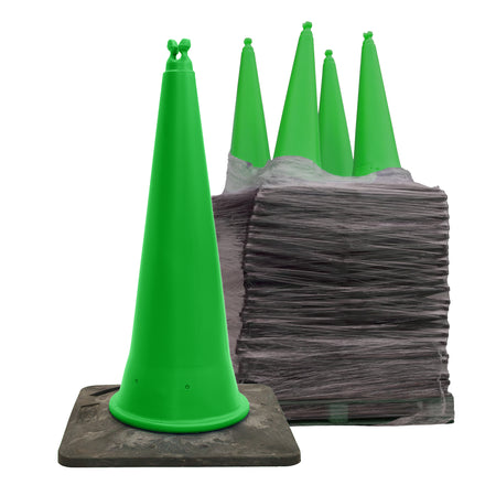 JSP Green Quad Cone - Chain Holding Road Cone 1000mm