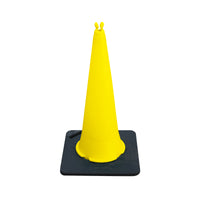 JSP Yellow Quad Cone - Chain Holding Road Cone 950mm