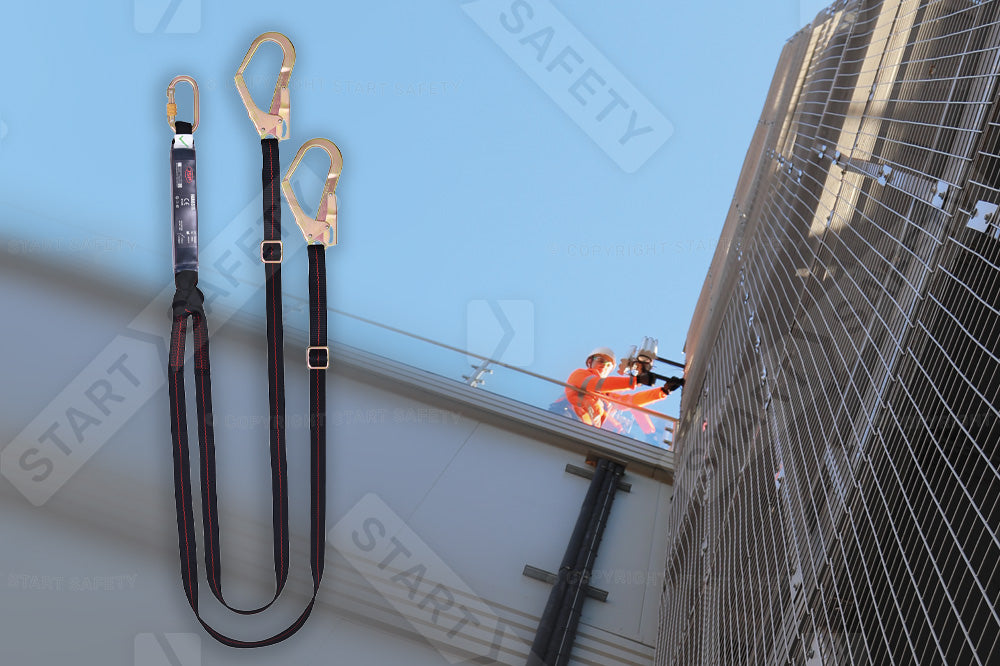 JSP Spartan 2m Adjustable Twin Fall Arrest Lanyard | FAR0311