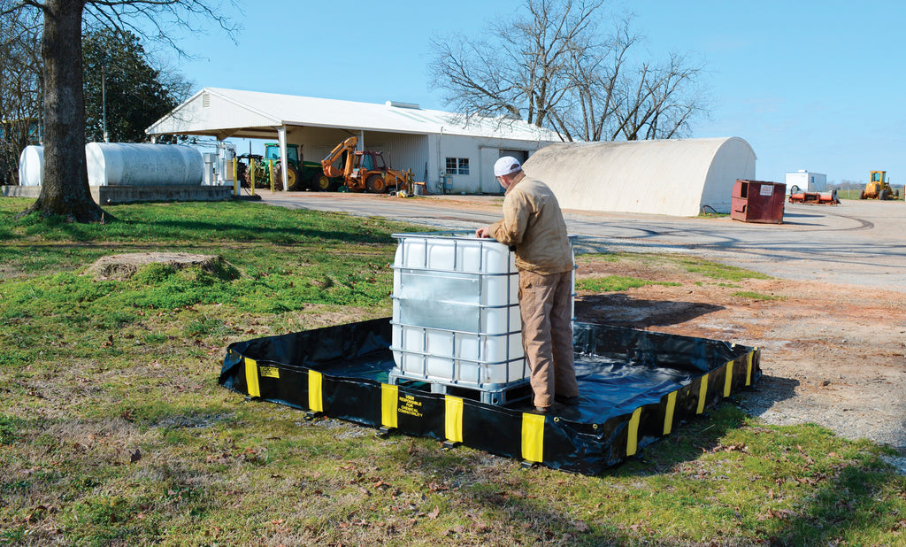 Justrite Rigid Lock QuickBerm 1,798 Litre Portable Spill Containment Berm (2400x2400x305mm)