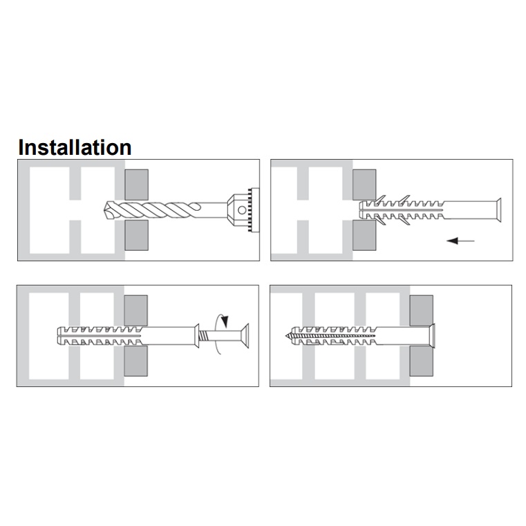16mm x 240mm Nylon Frame Fixing With Flanged Head (10 Pack)