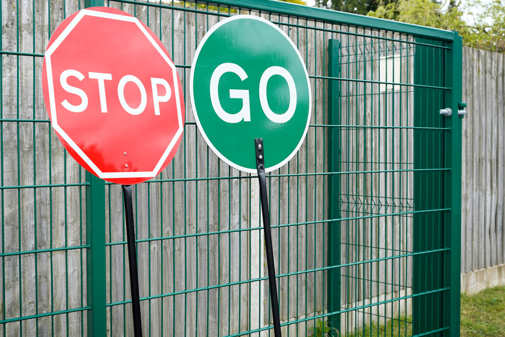 Aluminium Stop & Go Lollipop 'Stop Go' - Road Works Sign - RA1