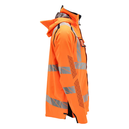 Mascot 19001 449 14010 Outer Shell Jacket Hi Vis Orange Dark Navy Right