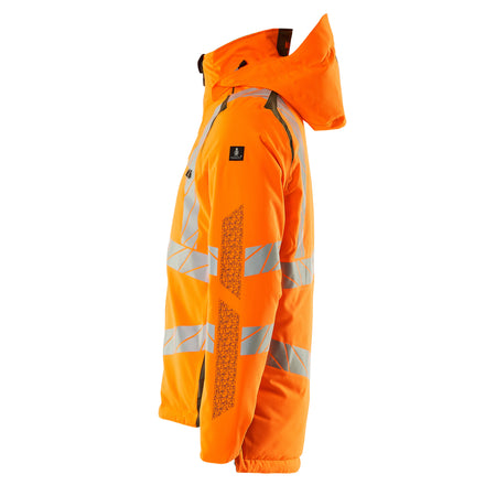 Mascot 19035 449 1433 Winter Jacket Hi Vis Orange Moss Green Left