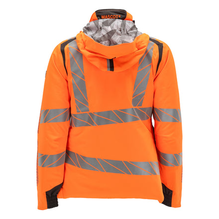 Mascot 19045 449 1418 Winter Jacket Hi Vis Orange Dark Anthracite Back