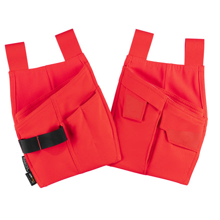 Mascot 19050 711 222 Holster Pockets Hi Vis Red Front