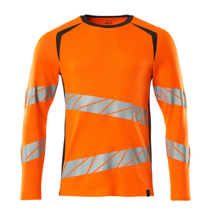 Mascot 19081 771 1418 T Shirt Long Sleeved Hi Vis Orange Dark Anthracite Front