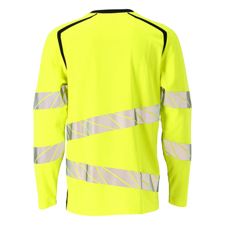 Mascot 19081 771 1709 T Shirt Long Sleeved Hi Vis Yellow Black Back