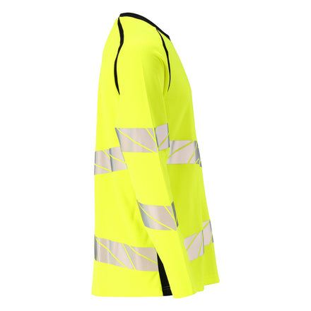 Mascot 19081 771 1709 T Shirt Long Sleeved Hi Vis Yellow Black Right