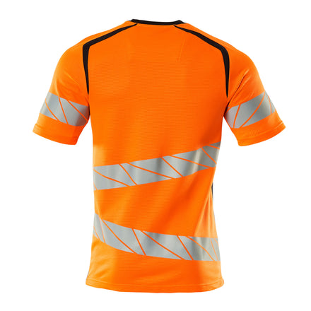 Mascot 19082 771 14010 T Shirt Hi Vis Orange Dark Navy Back