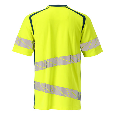 Mascot 19082 771 1744 T Shirt Hi Vis Yellow Dark Petroleum Back