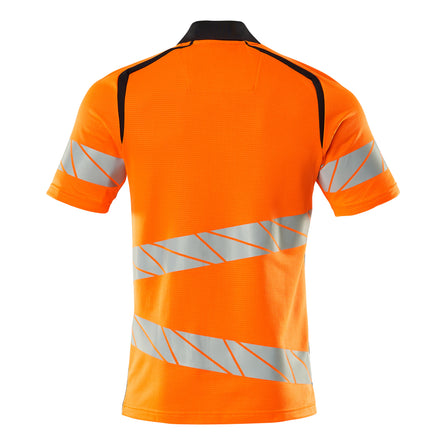 Mascot 19083 771 14010 Polo Shirt Hi Vis Orange Dark Navy Back
