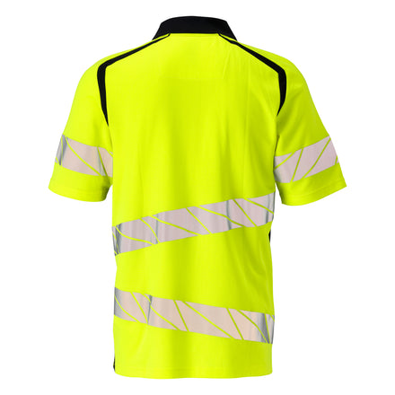 Mascot 19083 771 17010 Polo Shirt Hi Vis Yellow Dark Navy Back