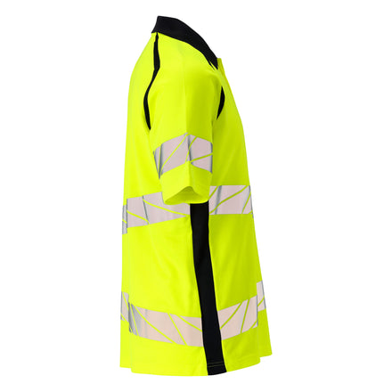 Mascot 19083 771 17010 Polo Shirt Hi Vis Yellow Dark Navy Right