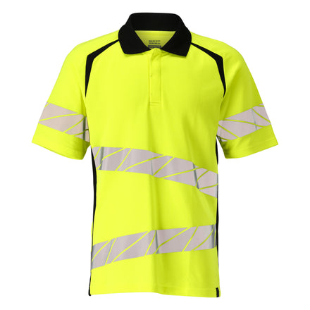 Mascot 19083 771 1709 Polo Shirt Hi Vis Yellow Black Front