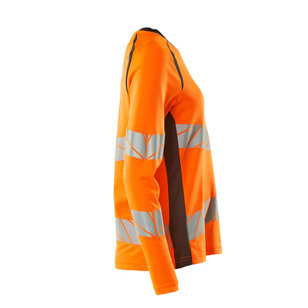 Mascot 19091 771 1418 T Shirt Long Sleeved Hi Vis Orange Dark Anthracite Right