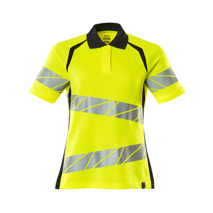 Mascot 19093 771 1709 Polo Shirt Hi Vis Yellow Black Front