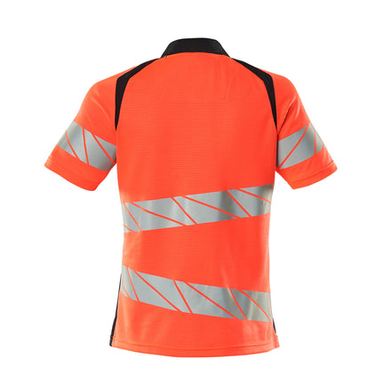 Mascot 19093 771 22210 Polo Shirt Hi Vis Red Dark Navy Back