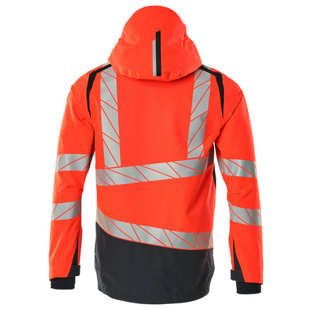 Mascot 19301 231 22210 Outer Shell Jacket Hi Vis Red Dark Navy Back