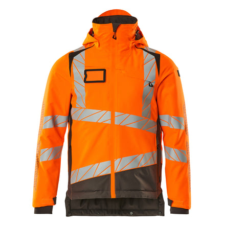 Mascot 19335 231 1418 Winter Jacket Hi Vis Orange Dark Anthracite Front