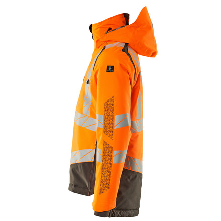 Mascot 19335 231 1418 Winter Jacket Hi Vis Orange Dark Anthracite Left