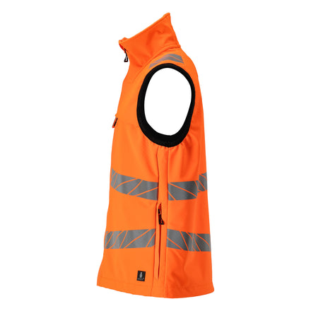 Mascot 24065 143 14 Softshell Gilet Hi Vis Orange Left