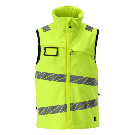 Mascot 24065 143 17 Softshell Gilet Hi Vis Yellow Front