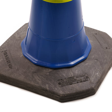 Melba MasterCone "Danger Overhead Cables" Blue Traffic Cone 1000mm