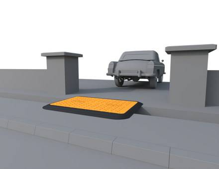 Melba Swintex Driveway Board C/W Skirt and Bars - 1200 x 1600mm